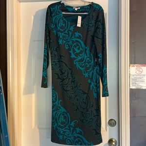 New York & Company long sleeve long dress